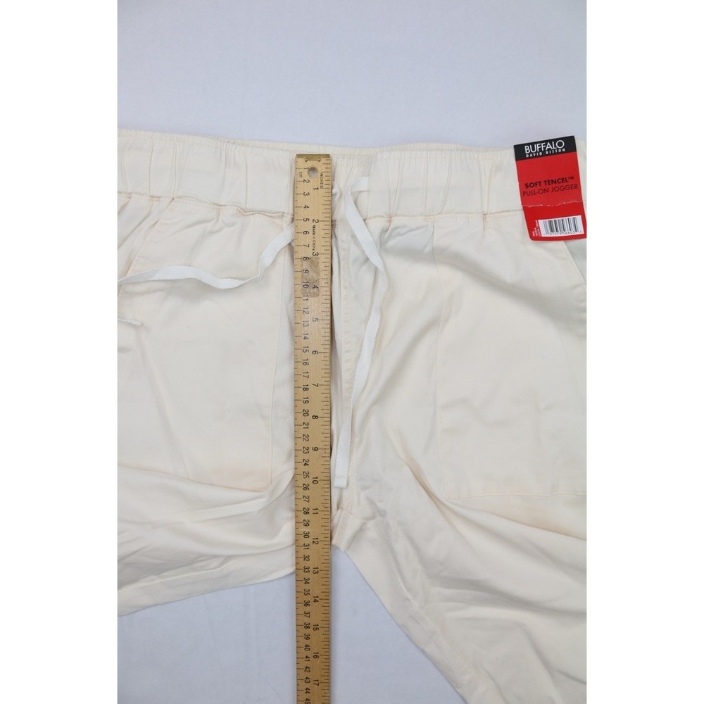Buffalo David Bitton Women's Soft Tencel Pull-On Jogger Cream Sz M Drawstring - Picture 14 of 15